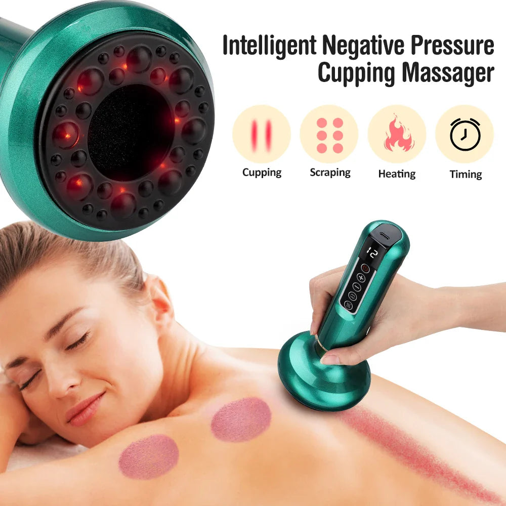 Electric Cupping Device Smart Vacuum Therapy & Muscle Relief Tool